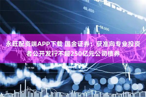 永旺配资端APP下载 国金证券：获准向专业投资者公开发行不超250亿元公司债券